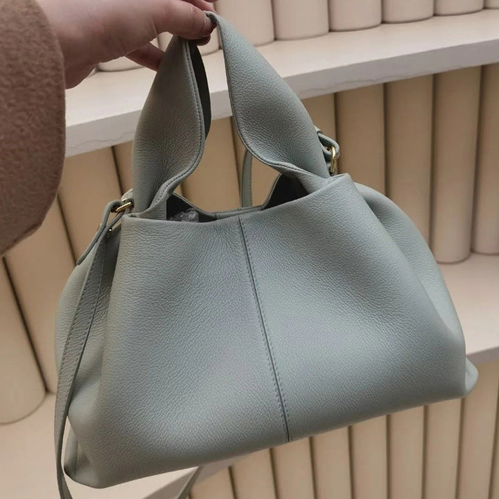 Women's Soft Slouch Shoulder Bag with Zipper Closure