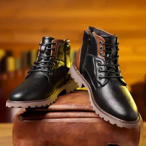 Jethro | Durable Leather-Like Lace-up Boots