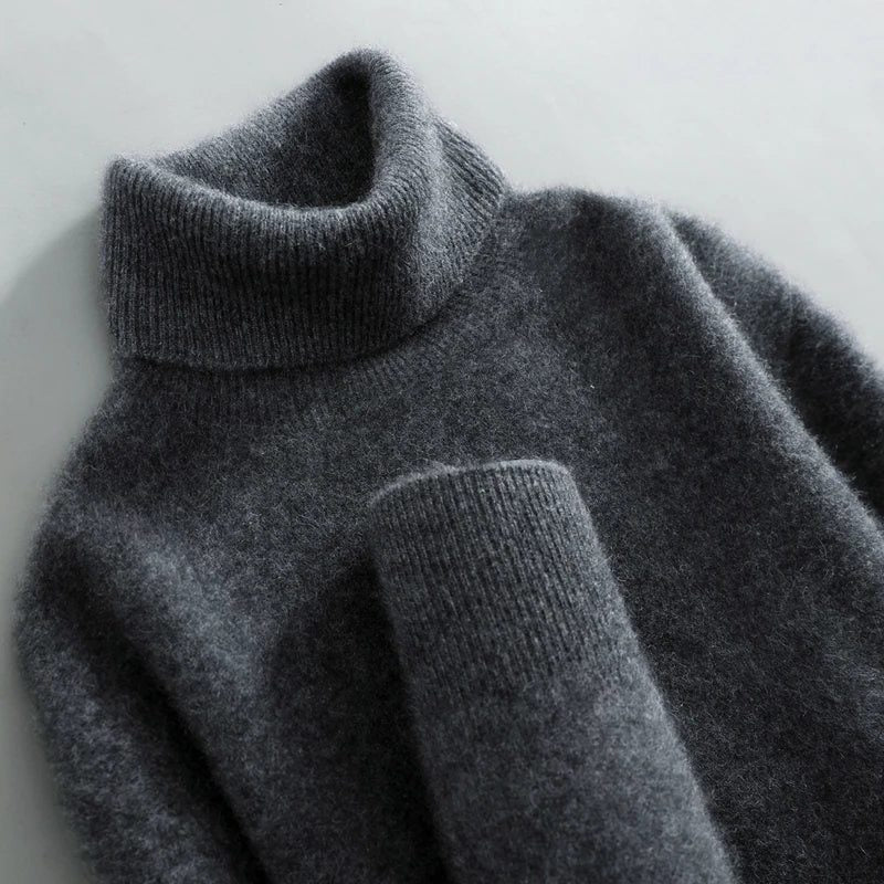 Odelina | Merino Wool Ribbed Knit Turtleneck Sweater for Women
