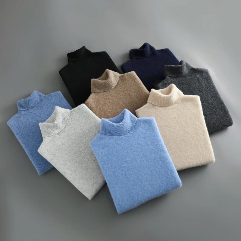 Odelina | Merino Wool Ribbed Knit Turtleneck Sweater for Women