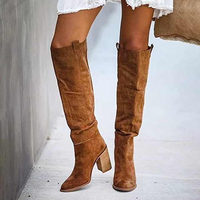 Odette | Block Heel Knee High Boots for Women