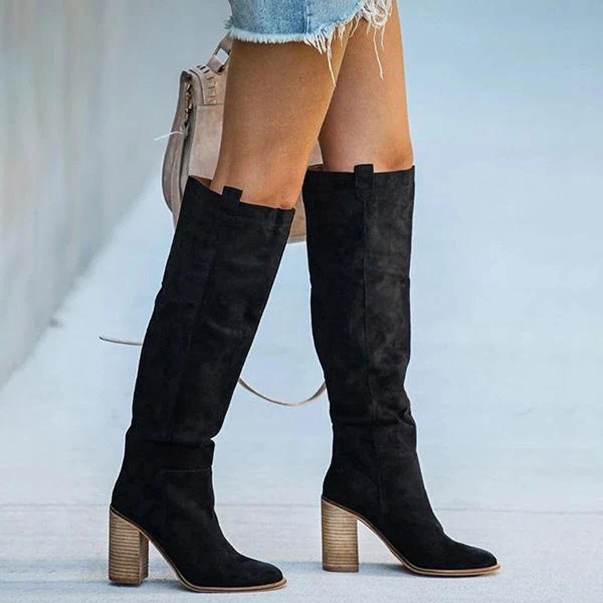 Odette | Block Heel Knee High Boots for Women