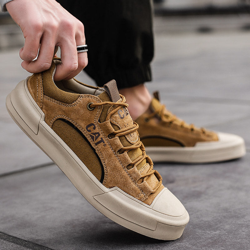 UrbanEdge | Men's Urban Style Leather-Like Sneakers