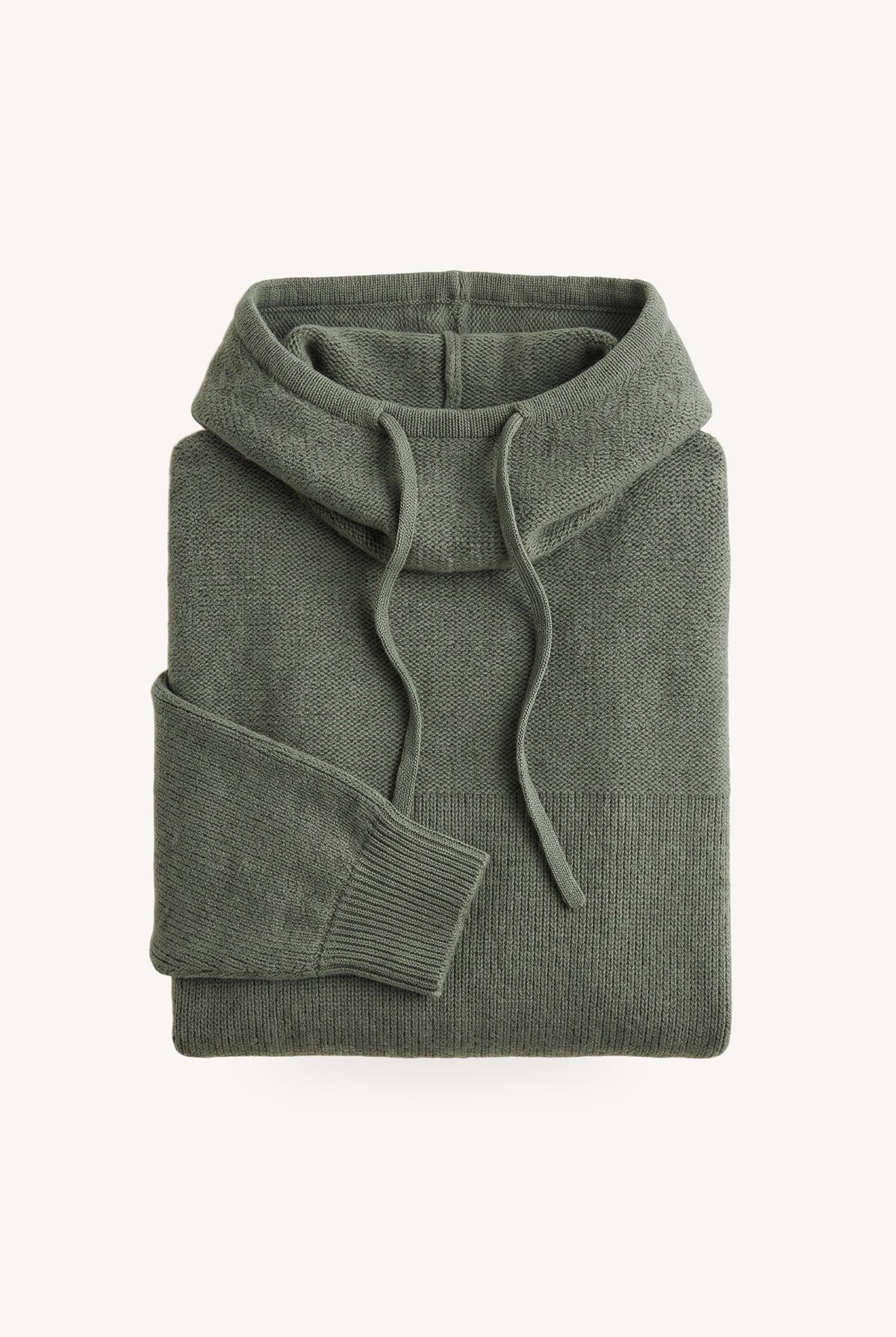Women's Textured Knit Hoodie, Drawstring Hood, Long Sleeves