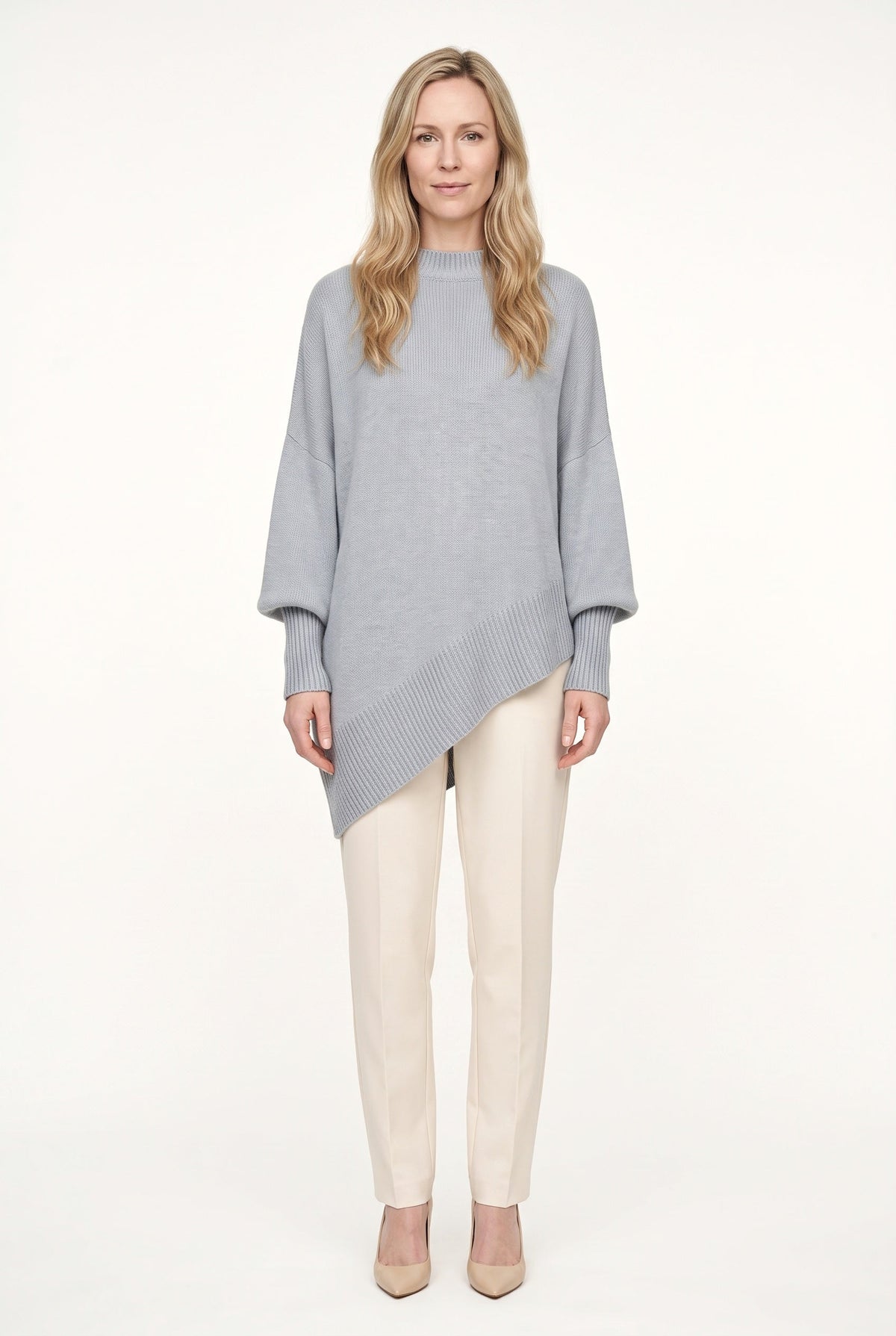 Women's Oversized Mock Neck Sweater, Long Sleeves