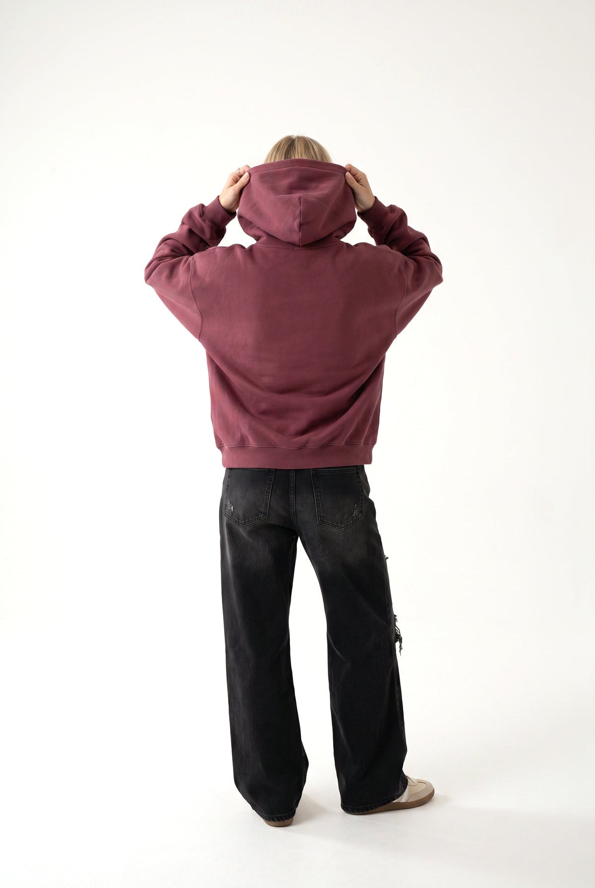 Women's Oversized Pullover Hoodie, Hooded, Long Sleeves