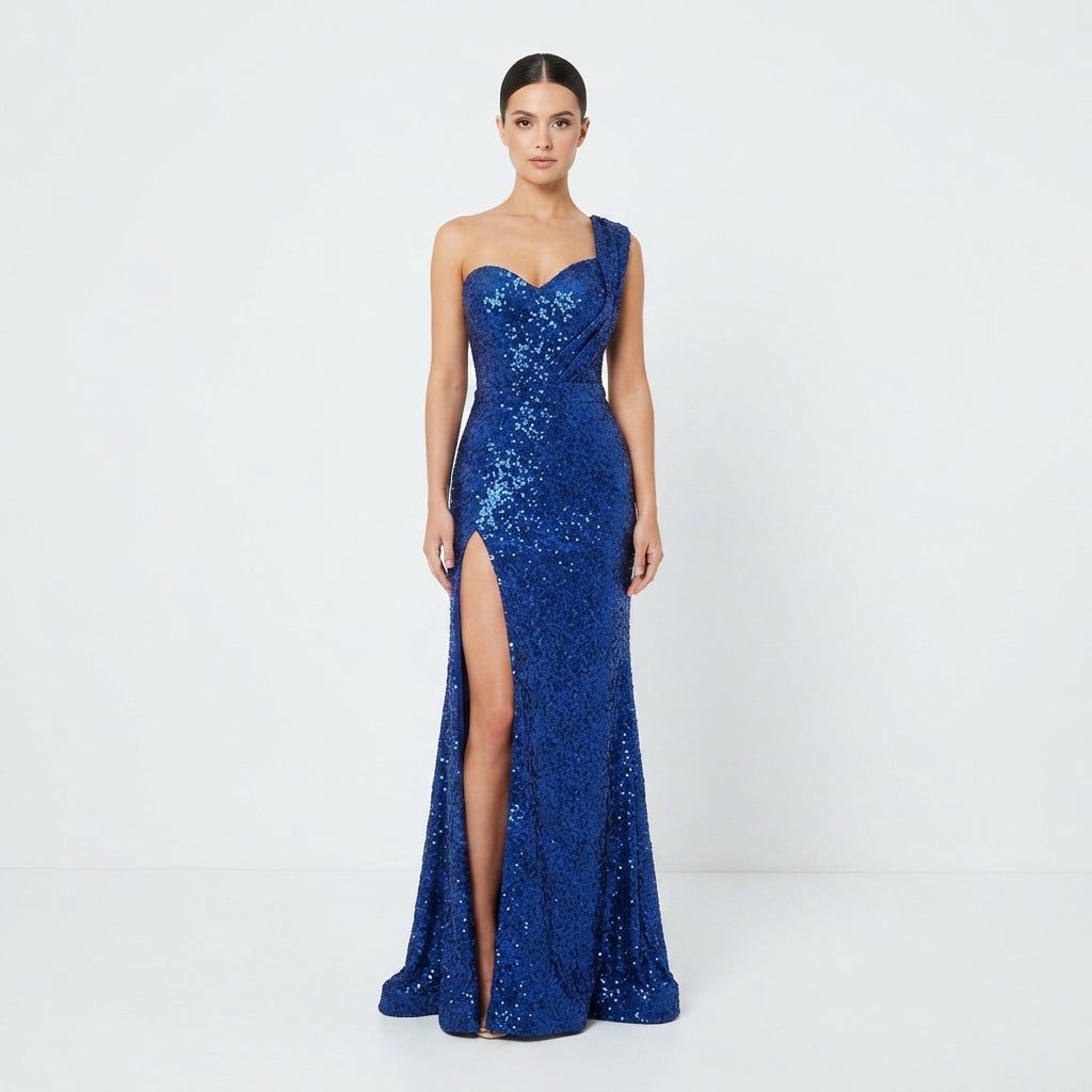 Kaia | Sequin One-Shoulder Maxi Dress for Women
