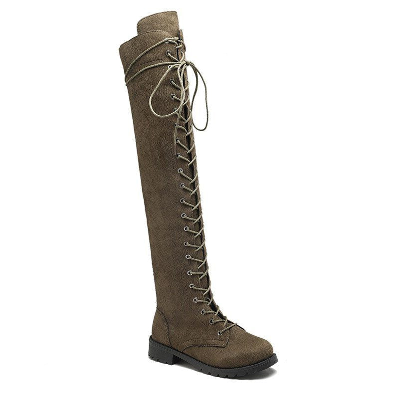 Ophelia | Lace-Up Knee High Boots for Women