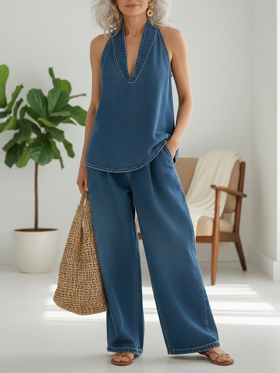Ivy | Jean set with vintage washed effect