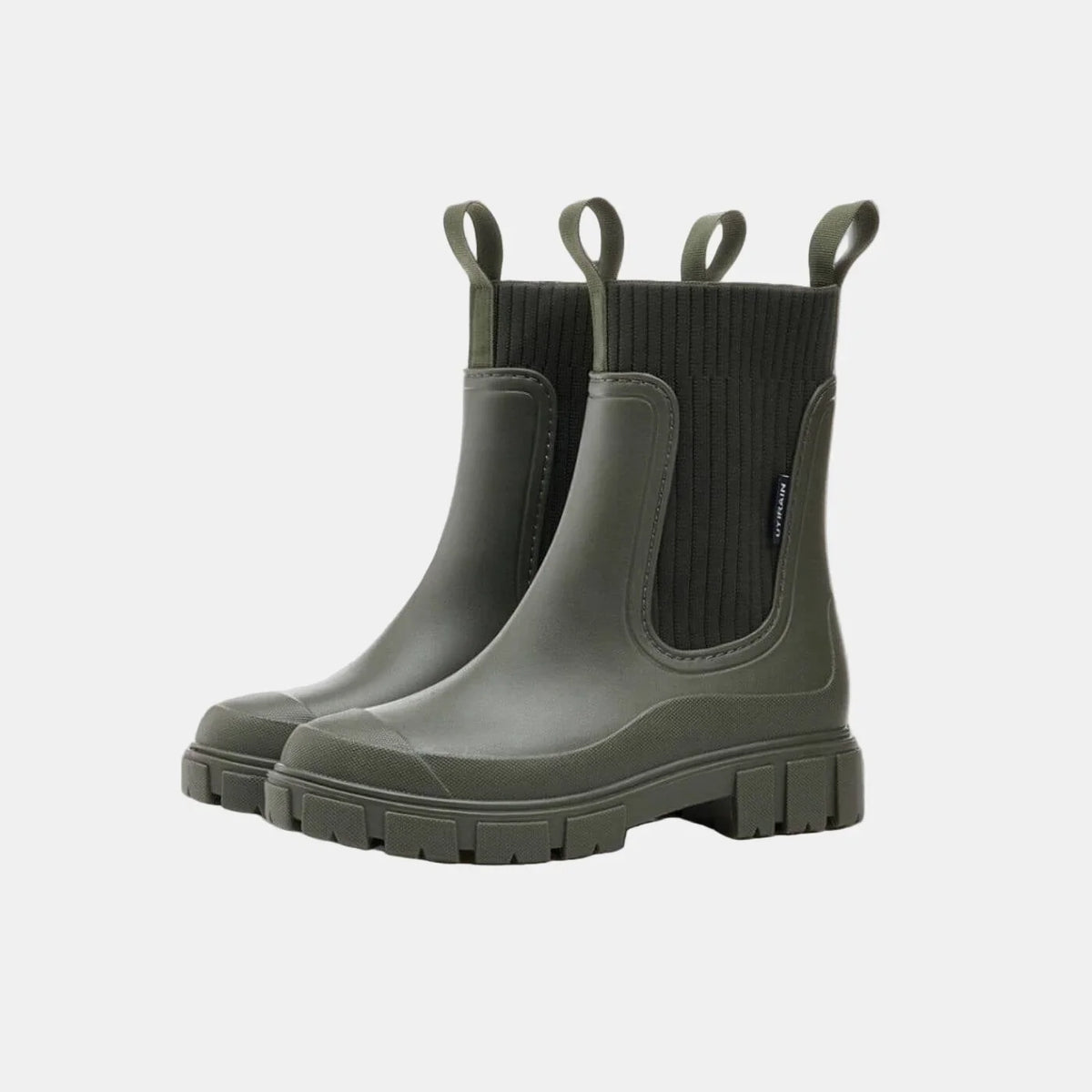 Women's orthopedic ankle boots with ribbed knit cuff