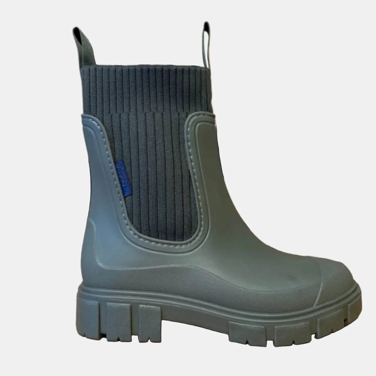 Women's orthopedic ankle boots with ribbed knit cuff
