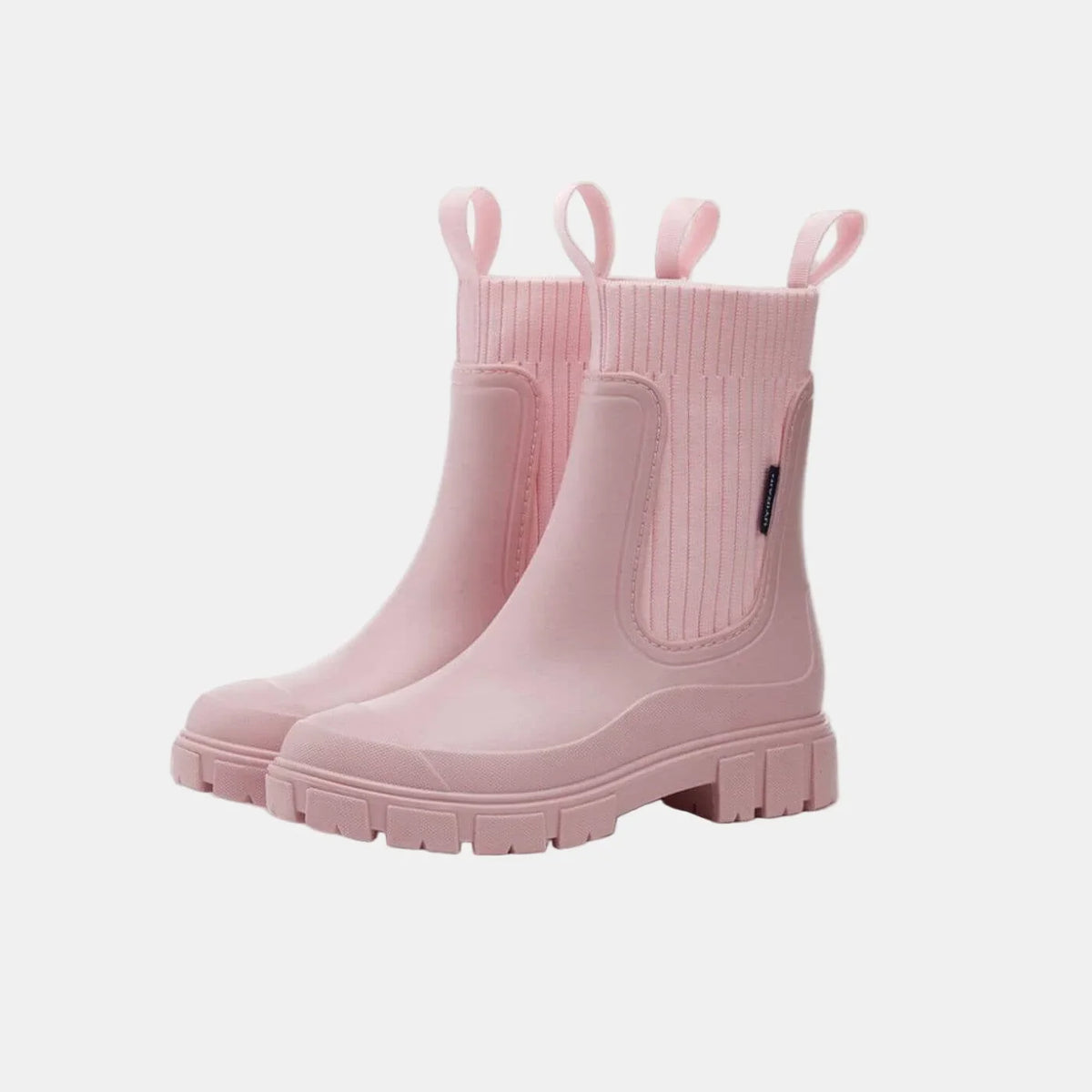 Women's orthopedic ankle boots with ribbed knit cuff
