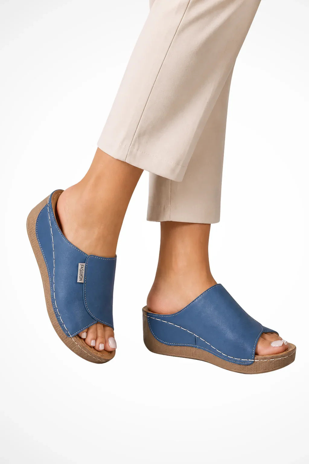 Penny | Women's Open Toe Slip On Wedge Platform Sandals