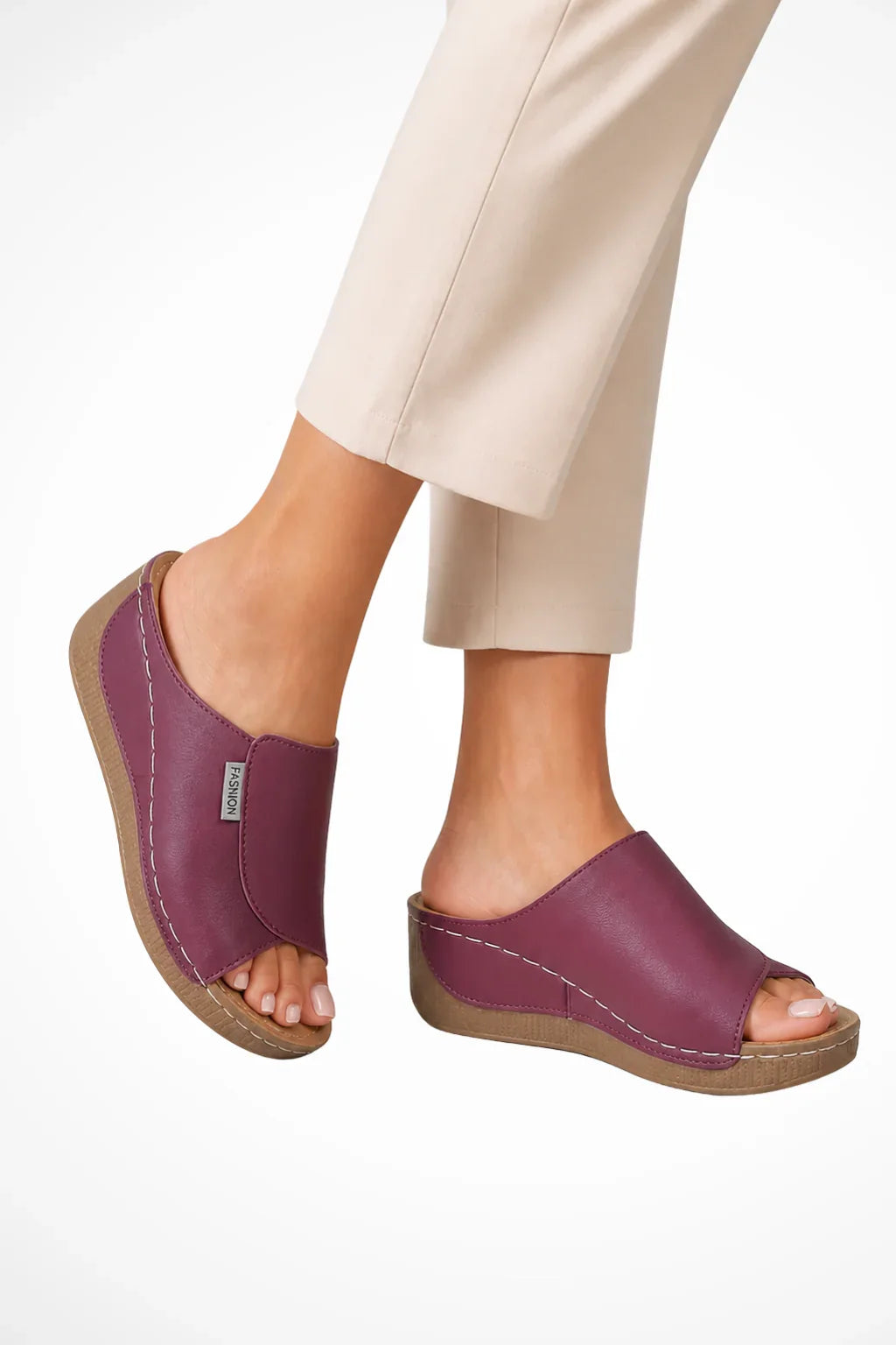 Penny | Women's Open Toe Slip On Wedge Platform Sandals