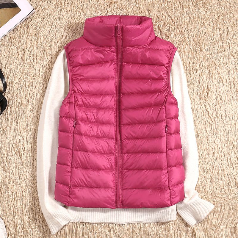 Petra | Sleeveless Puffer Vest with Stand Collar for Women