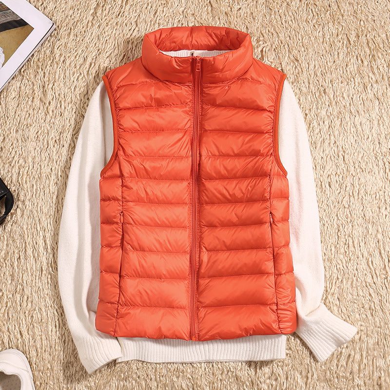 Petra | Sleeveless Puffer Vest with Stand Collar for Women