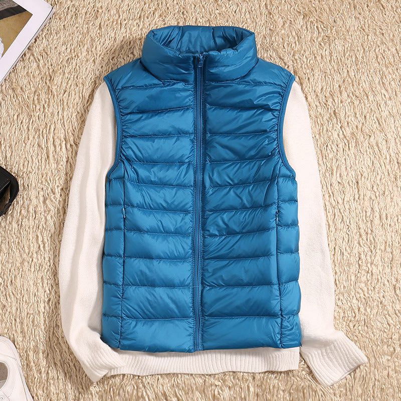 Petra | Sleeveless Puffer Vest with Stand Collar for Women