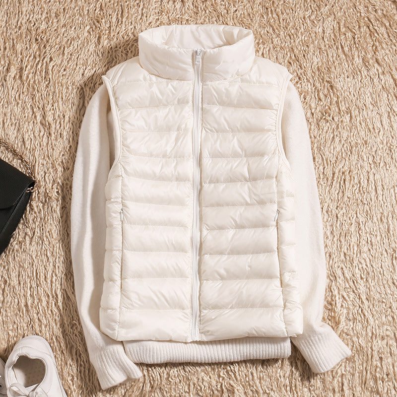 Petra | Sleeveless Puffer Vest with Stand Collar for Women