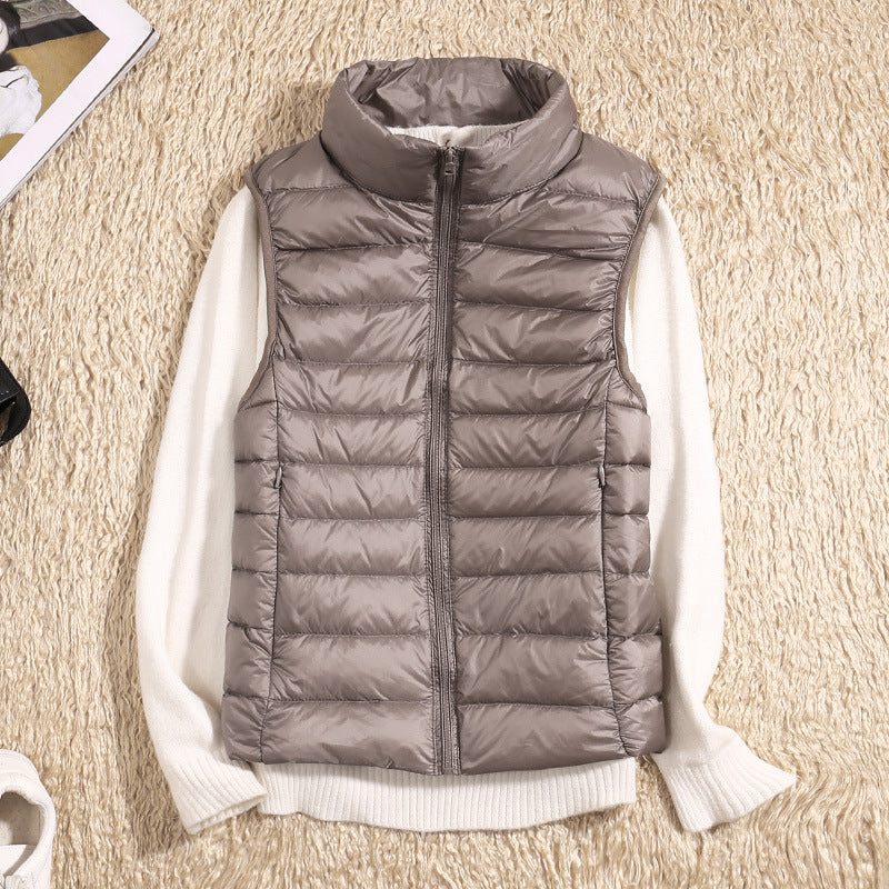 Petra | Sleeveless Puffer Vest with Stand Collar for Women