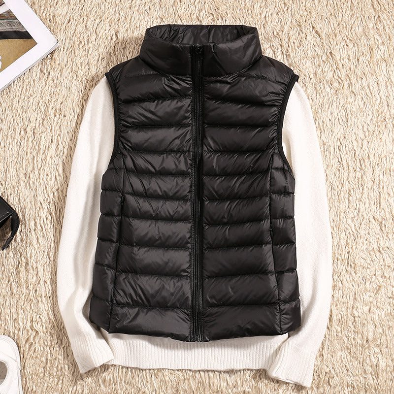 Petra | Sleeveless Puffer Vest with Stand Collar for Women