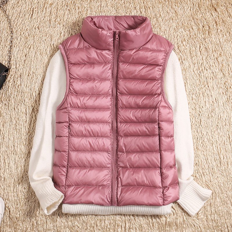 Petra | Sleeveless Puffer Vest with Stand Collar for Women
