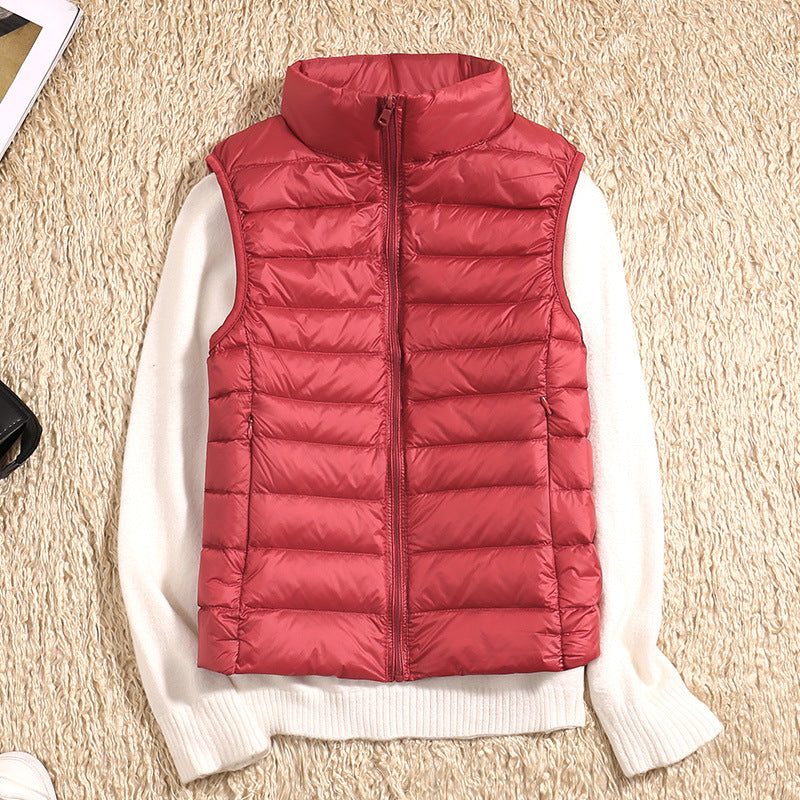 Petra | Sleeveless Puffer Vest with Stand Collar for Women