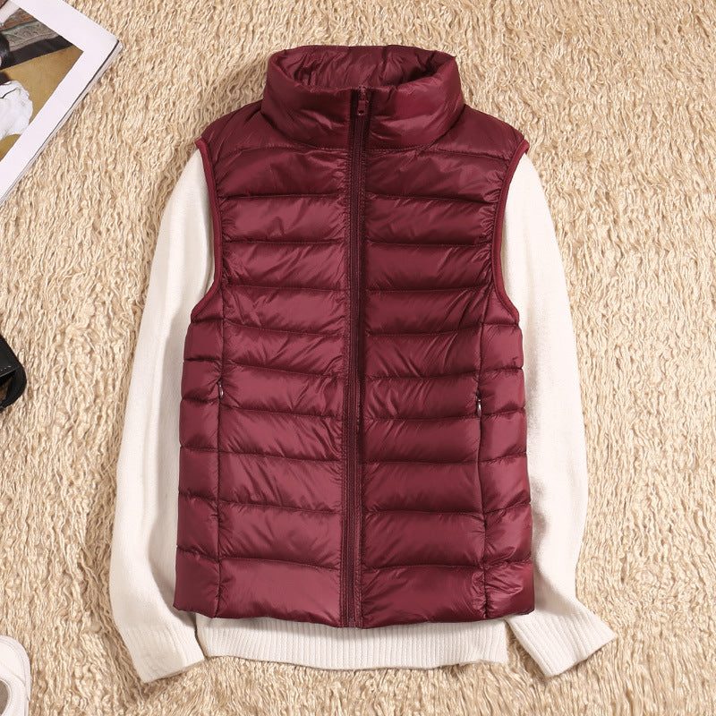 Petra | Sleeveless Puffer Vest with Stand Collar for Women