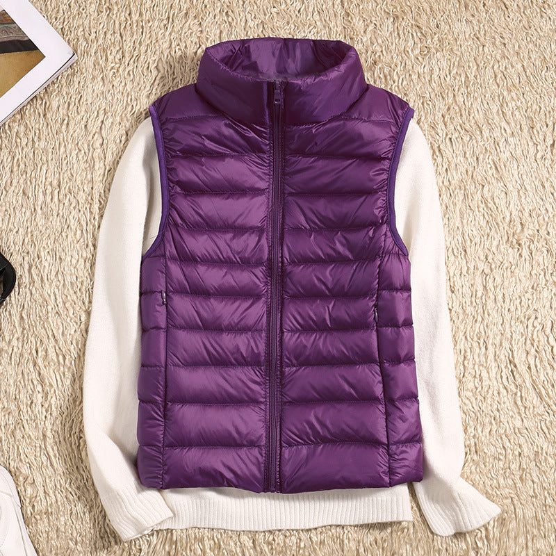 Petra | Sleeveless Puffer Vest with Stand Collar for Women