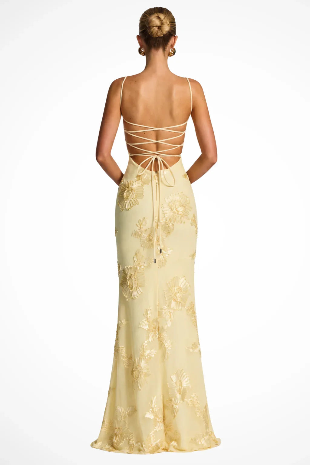 Phyllis | Floral Wedding Guest Maxi Dress with Corset Bodice