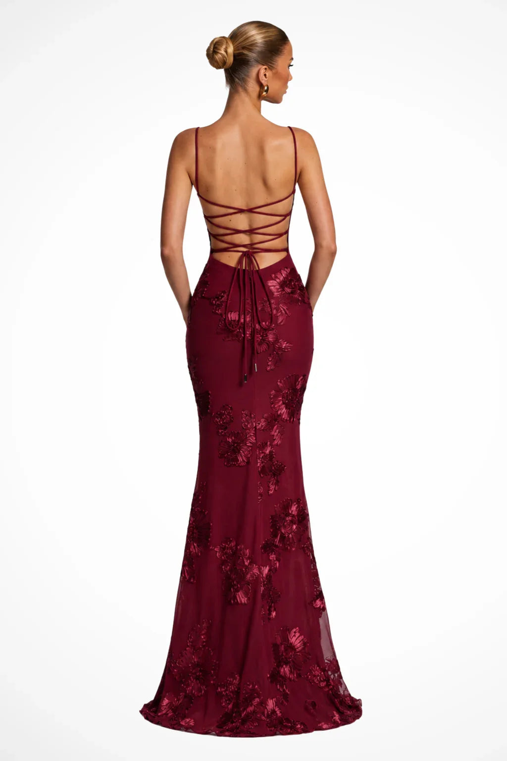 Phyllis | Floral Wedding Guest Maxi Dress with Corset Bodice