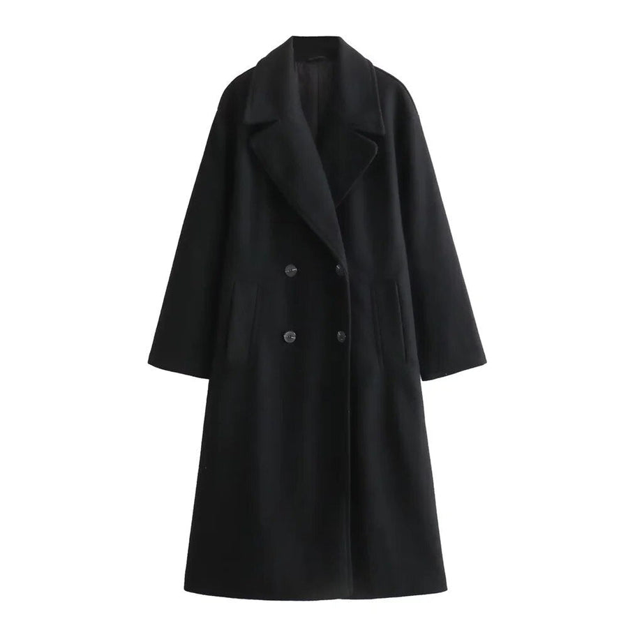Women's Elegant Tailored Coat, Classic Buttons