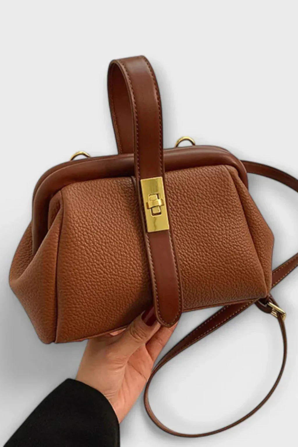 Pippa | Women's Summer Structured Top Handle Crossbody Bag with Clasp