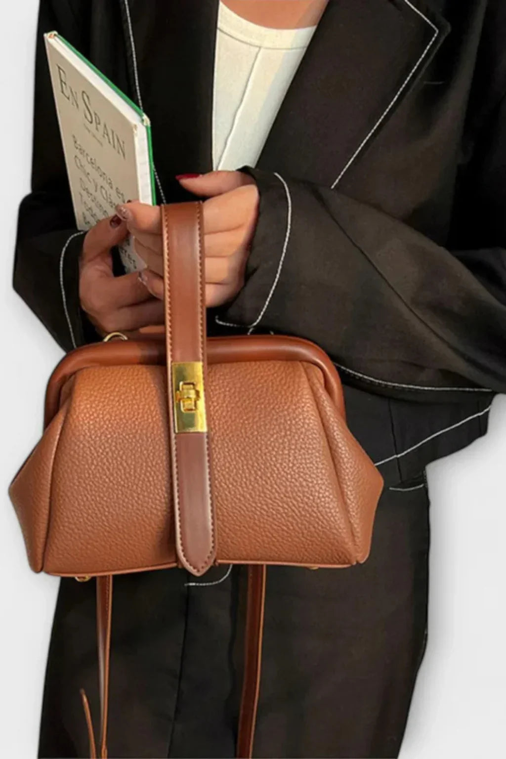 Pippa | Women's Summer Structured Top Handle Crossbody Bag with Clasp