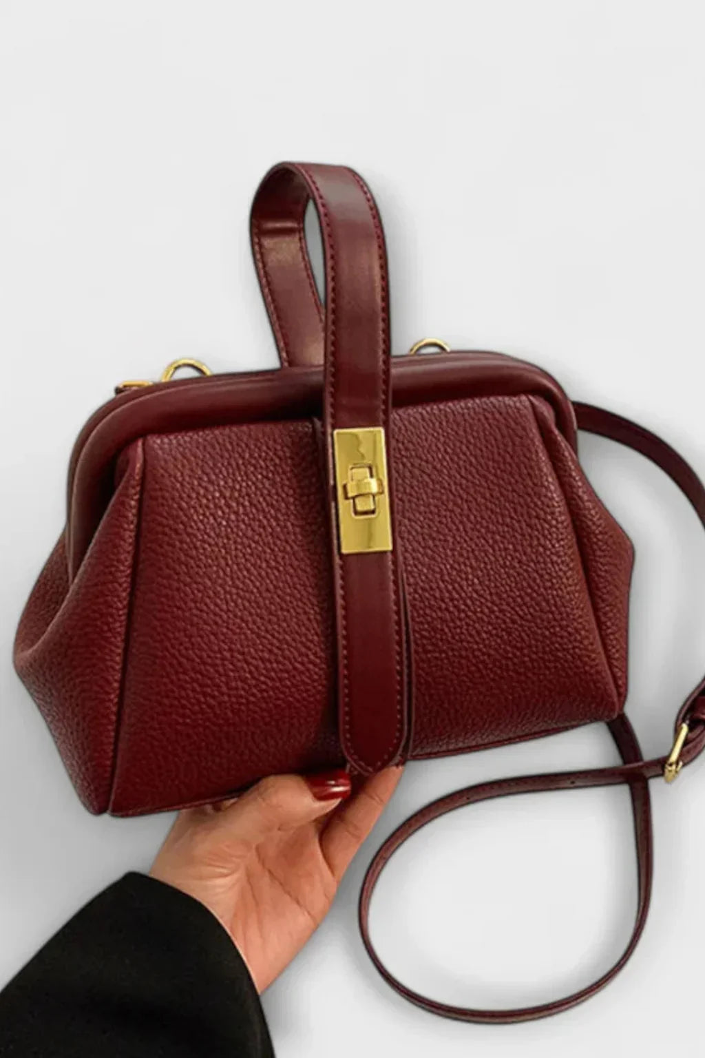 Pippa | Women's Summer Structured Top Handle Crossbody Bag with Clasp