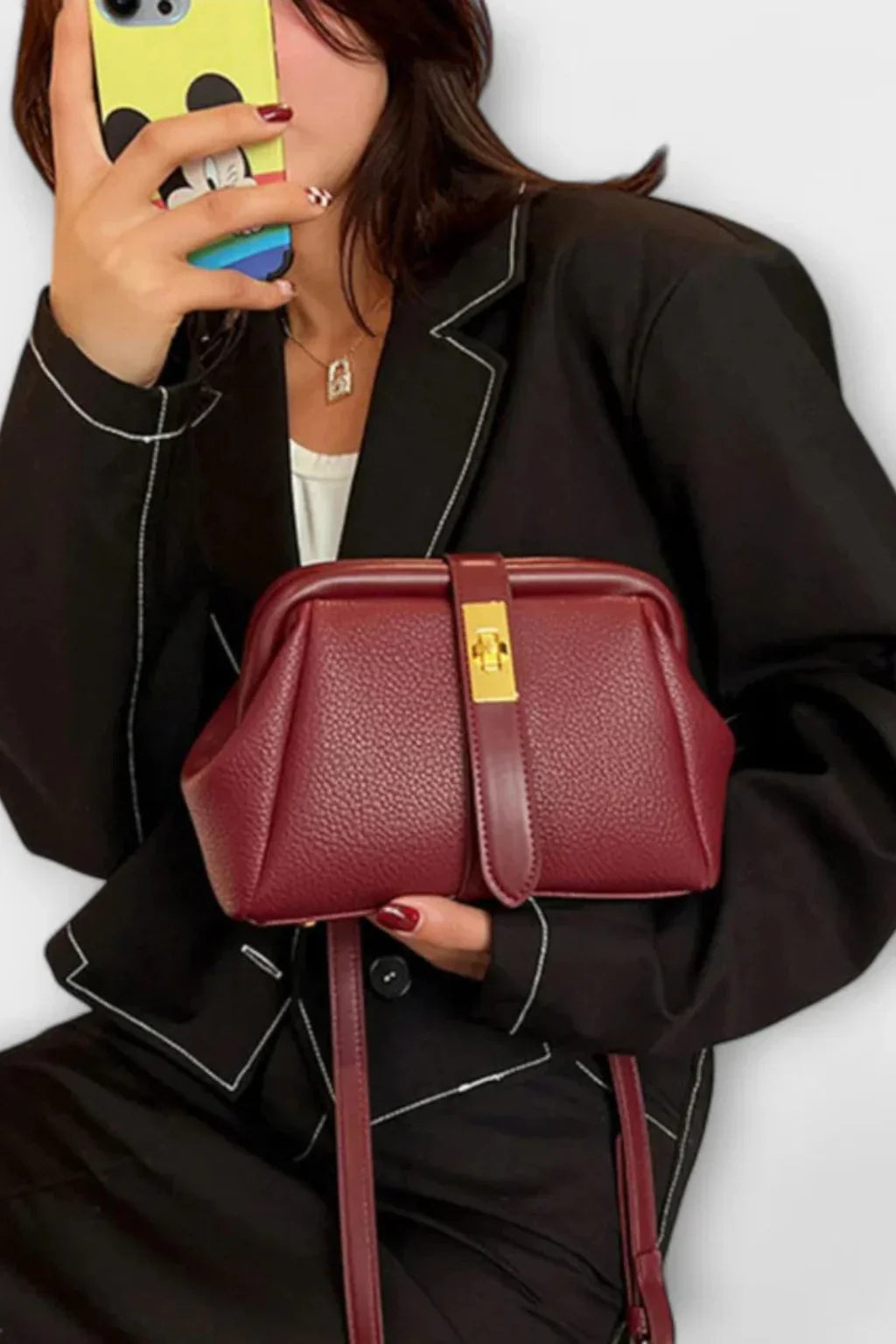Pippa | Women's Summer Structured Top Handle Crossbody Bag with Clasp