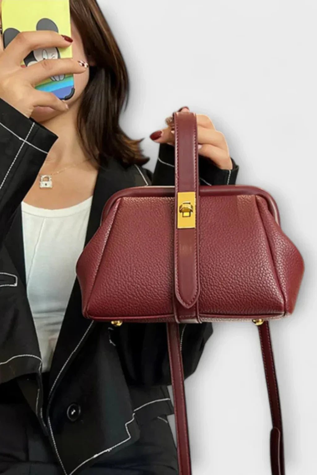 Pippa | Women's Summer Structured Top Handle Crossbody Bag with Clasp