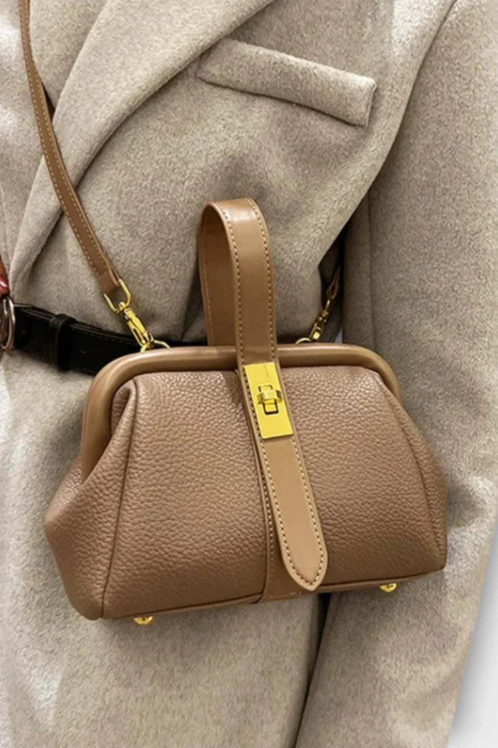 Pippa | Women's Summer Structured Top Handle Crossbody Bag with Clasp