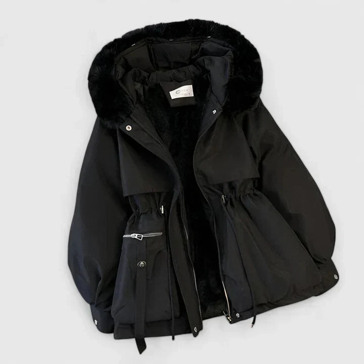 Aya | Womens Padded Winter Jacket | Wind and Water Resistant, Hood or High Collar | Black, Brown, Khaki, White M-3XL