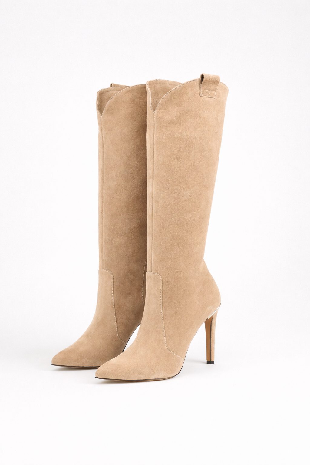 Edana | Suede Knee High Boots with Pointed Toe for Women