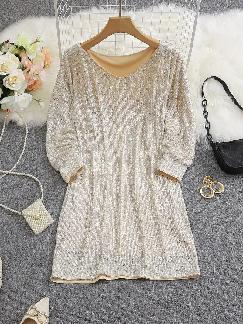 Primrose | Sequin Off-Shoulder Mini Dress for Women