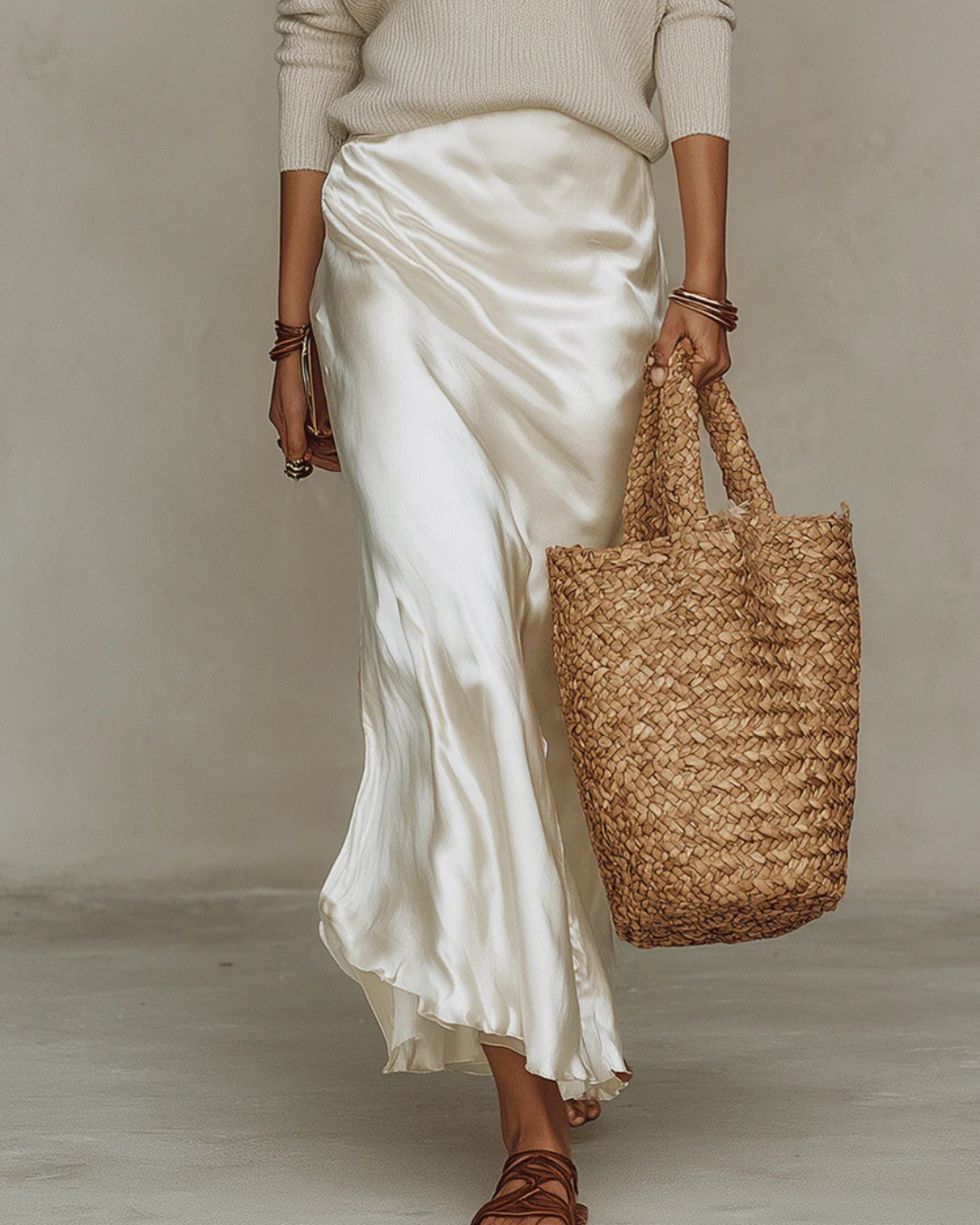 Women's Two Piece Set with a Ribbed Sweater and Midi Slip Dress | Layer Together or Wear Apart | Size S-3XL, 6 Colors