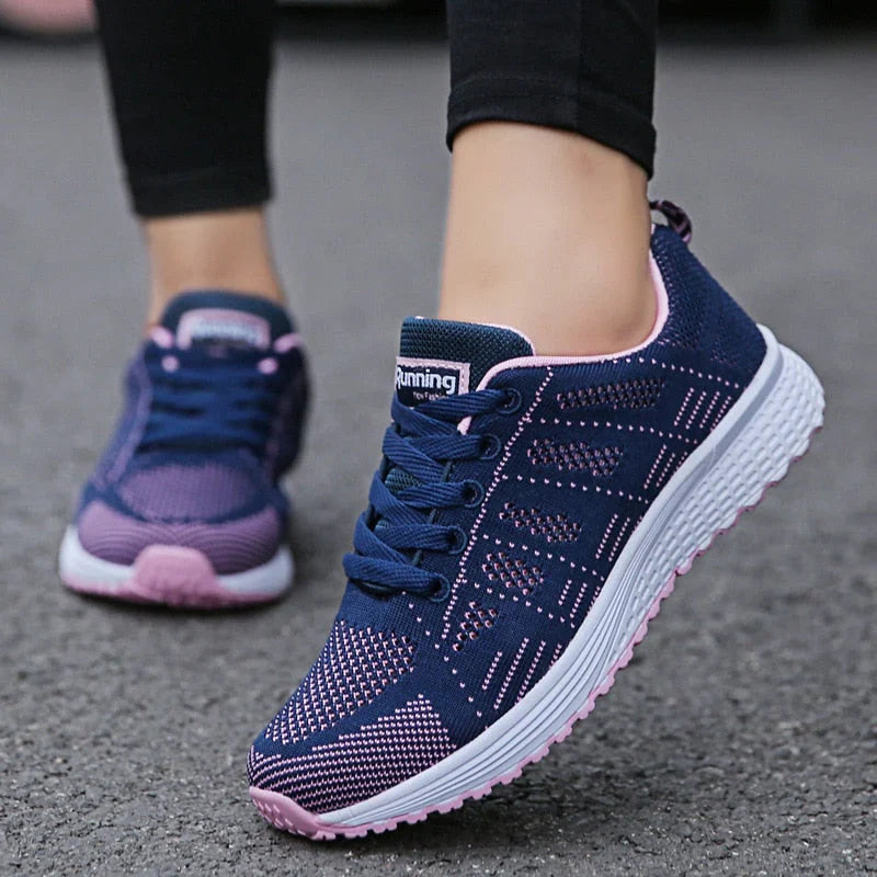Prudence | Women's Lace Up Orthopedic Running Shoes with Perforated Upper