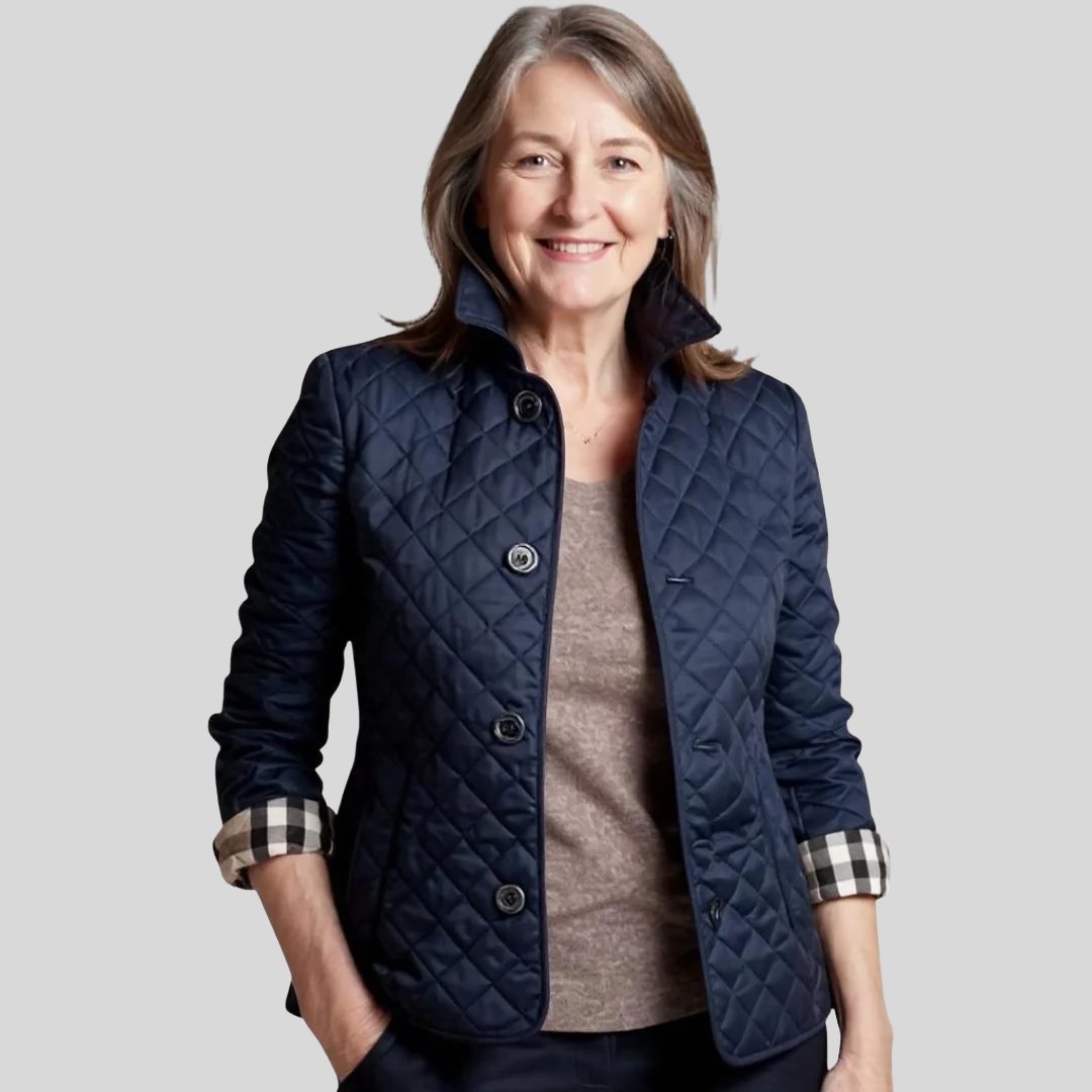 Zia | Quilted Jacket with Lapel Collar for Women