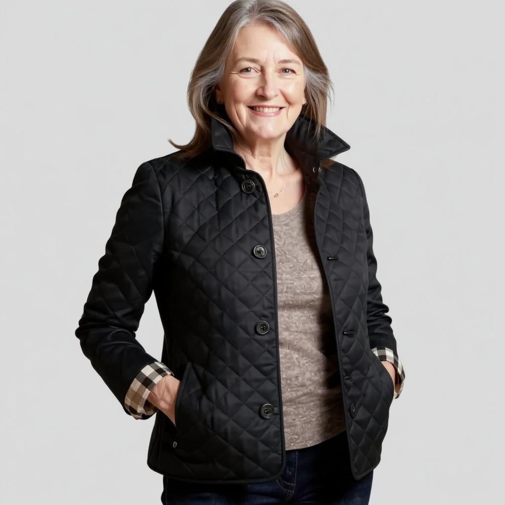 Zia | Quilted Jacket with Lapel Collar for Women