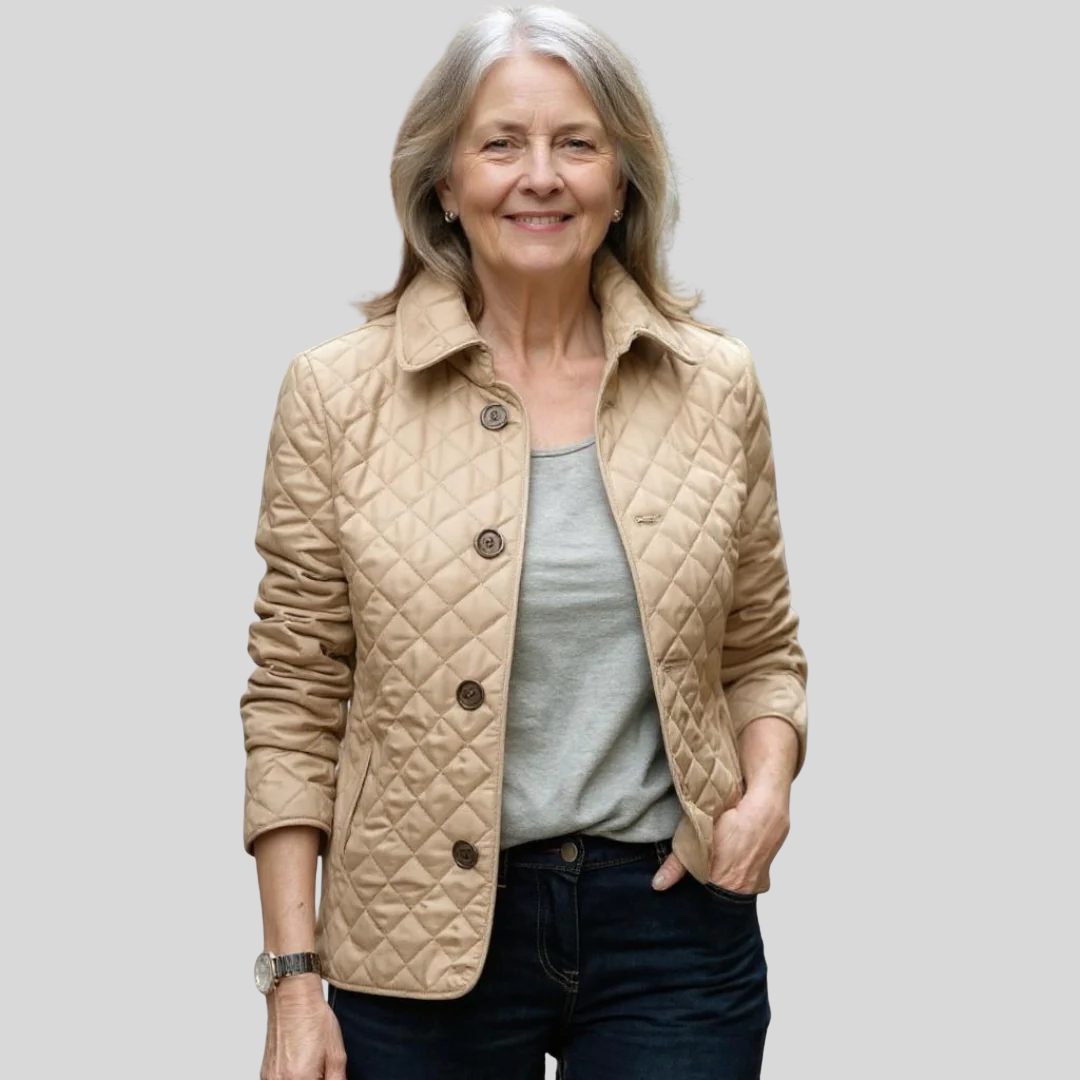 Zia | Quilted Jacket with Lapel Collar for Women