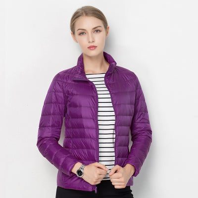 Constanza | Quilted Zip-Up Puffer Jacket with Stand Collar for Women