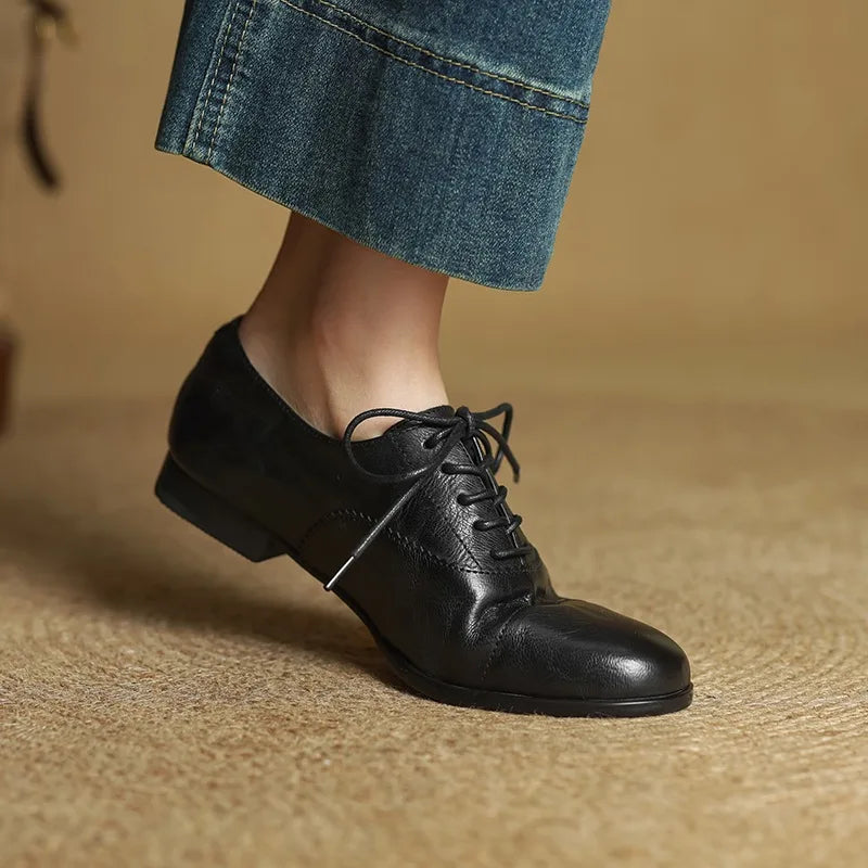 Rachel | Women's Luxury Leather Oxford Flats