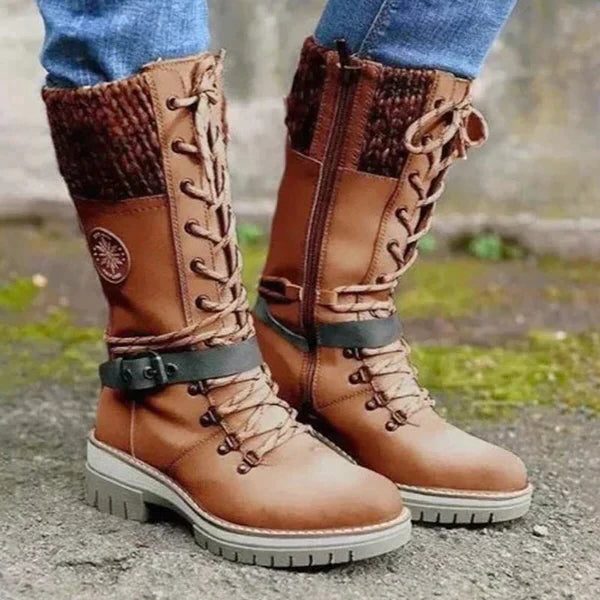Radmila | Lace-Up Winter Boots with Chunky Sole for Women