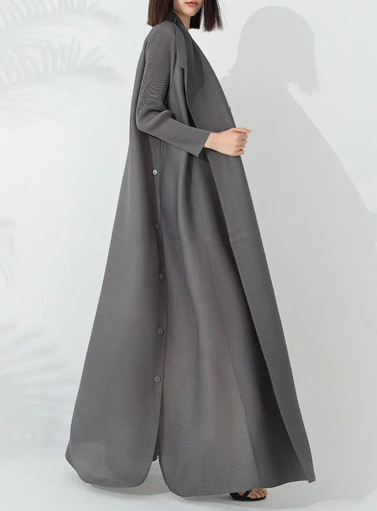 Crystal | Womens Belted A-Line Long Coat | Funnel Neck, Included Belt, Full Length | Taupe and Black, One Size
