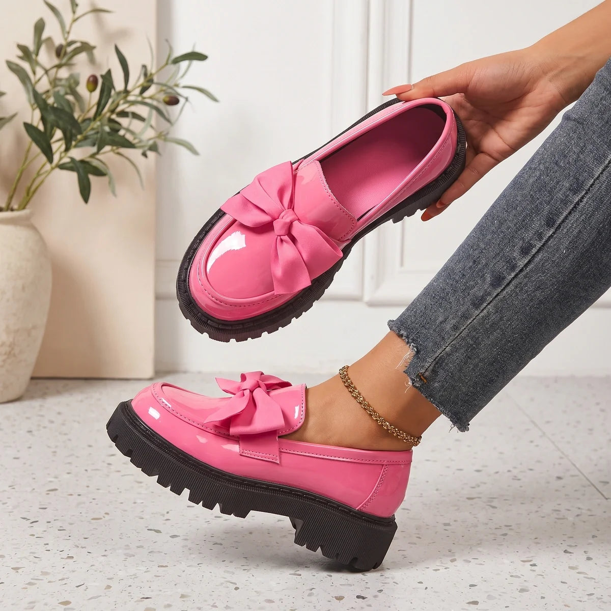 Babette Platform Bow Loafers